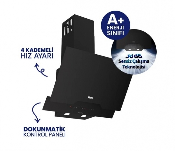 Ferre Asimetrik Siyah Ankastre Set NT 025 + QEP63CS + D063-SA