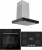 Ferre Icon Plus 75 Siyah Ankastre Set RS035 + QBL63CS + D100