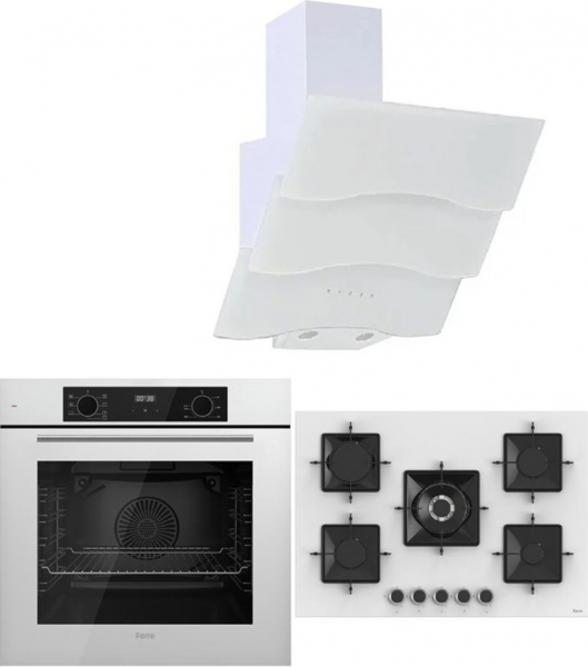 Ferre Icon Plus 75 Beyaz Ankastre Set SS036 + QBL63CB + BSPR 600