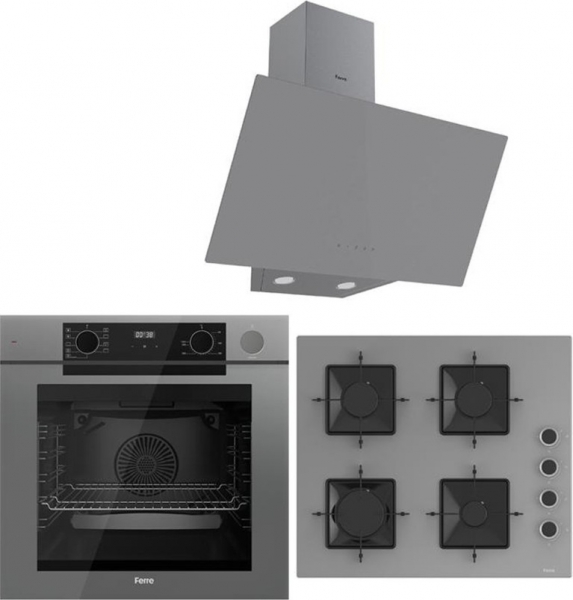 Ferre Steam Plus Gri Ankastre Set SS208 + QEP64CPR + D079