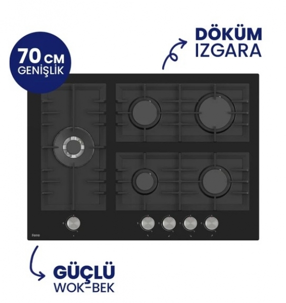 Ferre Fryart Digital Siyah Ankastre Set BL-135 + QEP63CS + D077-SA
