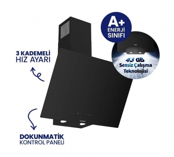 Ferre Fryart Digital Siyah Ankastre Set BL-135 + QEP63CS + D077-SA
