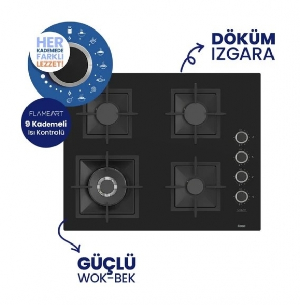 Ferre Tasa Siyah Ankastre Set SC405-WFA + QEP63CS + D063-SA