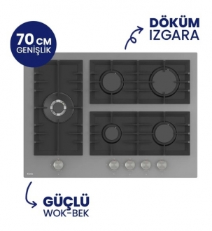 Ferre Flowart Digital Gri Ankastre Set BL138 + QBL63CPR + D065