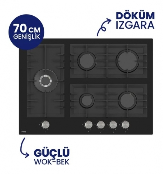 Ferre Digital Siyah Ankastre Set BL-135 + QEP63CS + D086