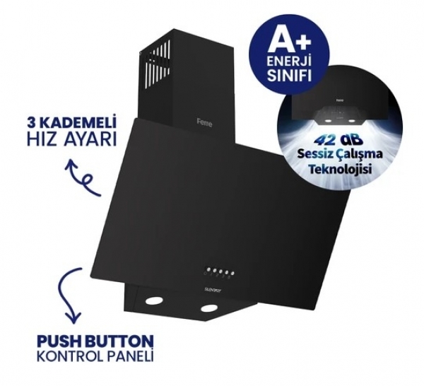 Ferre Digital Siyah Ankastre Set BL-135 + QEP63CS + D086