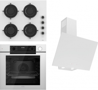 Ferre Beyaz Ankastre Set CS206-FA + QEP64CB + D078-SA