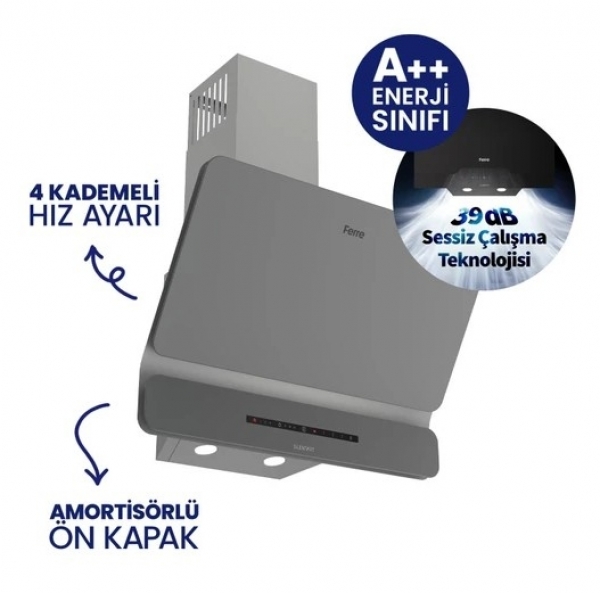Ferre Flowart Digital Gri Ankastre Set SC208-FA + QBL63CPR + D082-SA