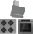 Ferre Lumora Elite Gri Ankastre Set CS208 + QBL63CPR + D082
