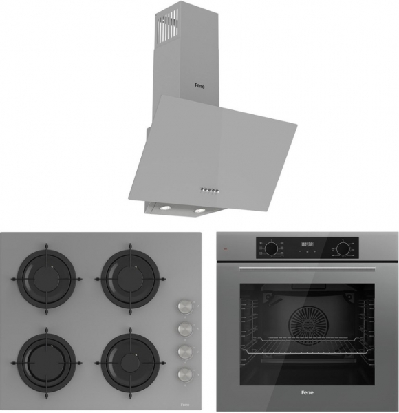 Ferre Lumora Essential Gri Ankastre Set CS208 + QBL63CPR + D088