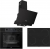 Ferre Siyah Ankastre Set MS261 + QEP64CS + D063