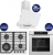 Ferre Asimetrik Beyaz Ankastre Set NT 026 + QBL63CB + D064-SA