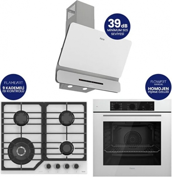 Ferre Asimetrik Ankastre Set NT 026 + QBL62CB + D081-SA