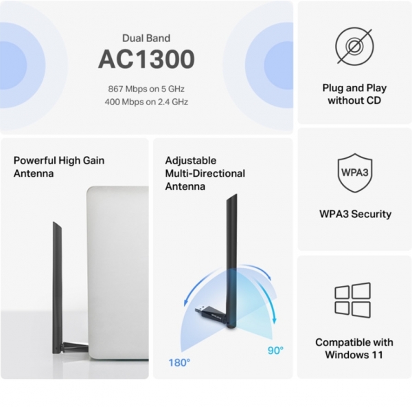 Mercusys MA30H Kablosuz Ağ Adaptörü