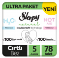 Sleepy Natural Double Soft 5 Beden 78 Adet Bebek Bezi