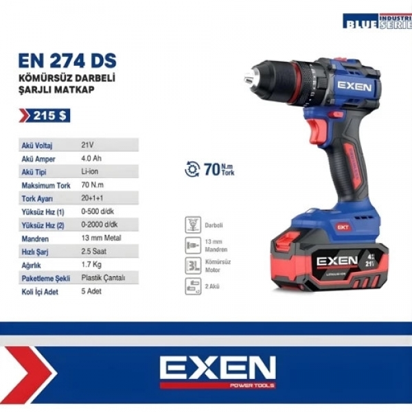 Exen EN 274 DS Akülü Matkap