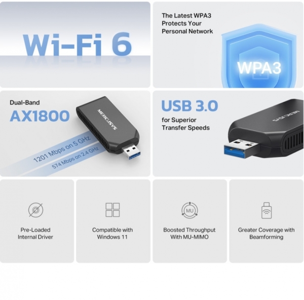 Mercusys MA70XM Kablosuz Ağ Adaptörü