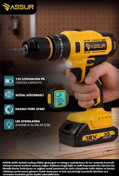 Assur ASR232 Akülü Vidalama