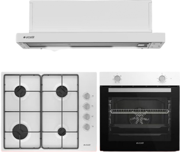 Arçelik Beyaz Ankastre Set OMD D 611 EB + AFM 130 B + P 171 TB