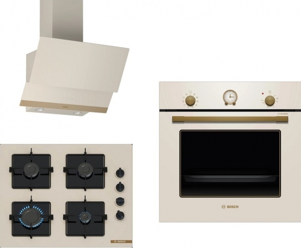 Bosch İnci Beyazı Neo Klasik Ankastre Set POP6C1O12O + HBJN10YW0R + DWK65AJ80R