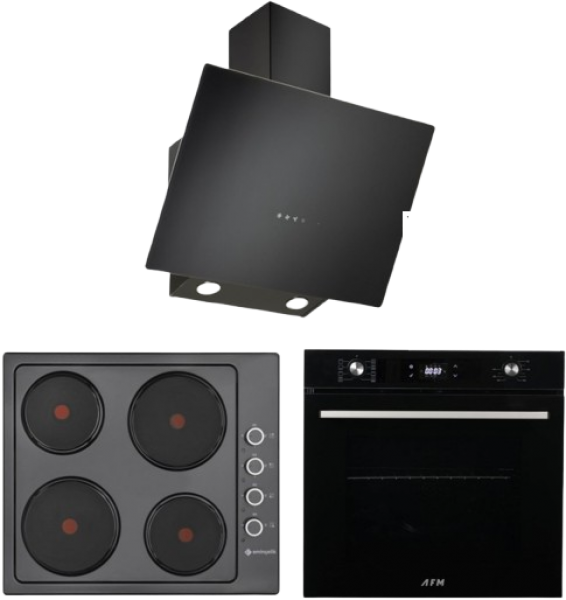 Eminçelik ve AFM Zest Siyah Ankastre Set 66252 + FM 7700 + EC-CH 1460 RC B60