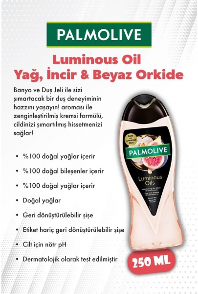 Palmolive Luminous Oils Beyaz Orkide ve İncir Yağı 250 ml Duş Jeli