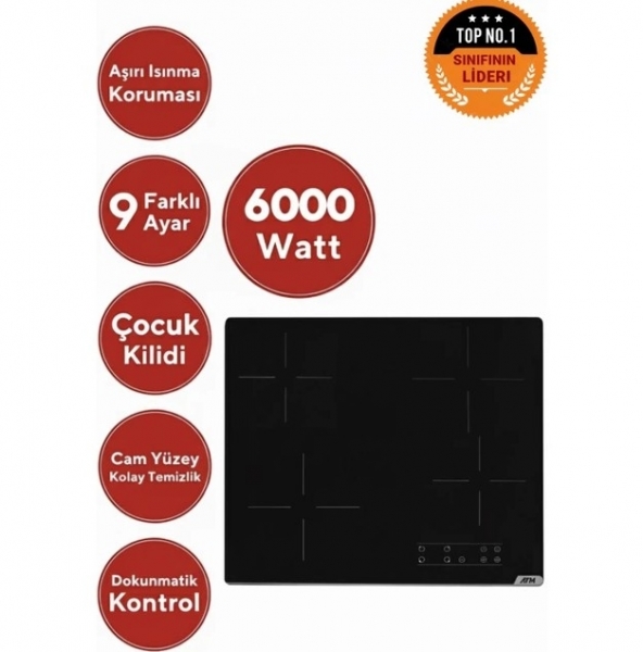 Eminçelik ve AFM Veq Siyah Ankastre Set V6-04 + FM 7700 + CH 1455 RC B60