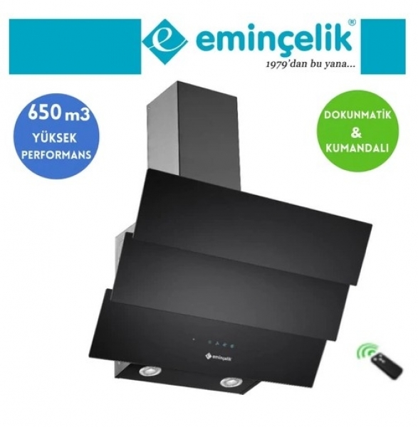 Eminçelik ve AFM İnox Siyah Ankastre Set 31220 + FM 7700 + CH 1455 RC B60