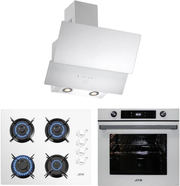 Eminçelik ve AFM Laorin Beyaz Ankastre Set FM2201 + FM 7701 + CH 1454 RC W60