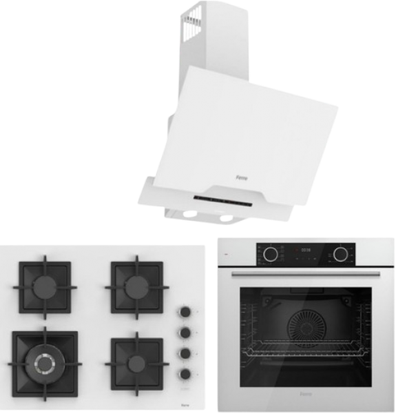 Ferre Bio Beyaz Ankastre Set SC406 WFA + XE63CB + D064-SA