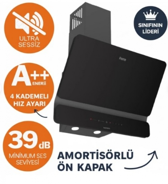 Ferre Merio Siyah Ankastre Set ED075 + QEP63CS + D080-SA