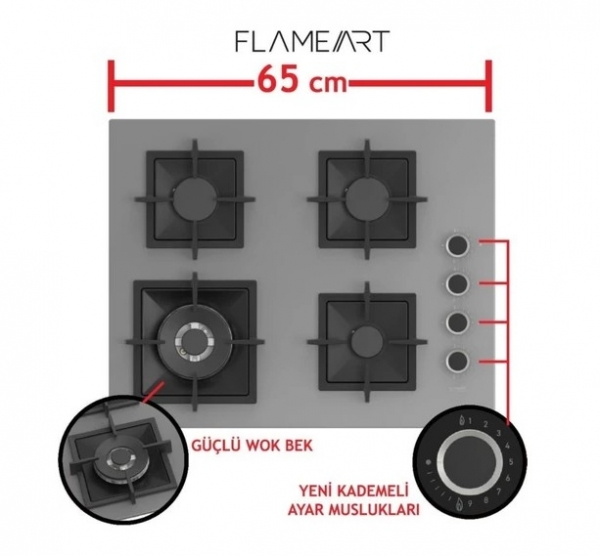 Ferre Avve Gri Ankastre Set SC408 WFA + QXE62CPR + D065-SA