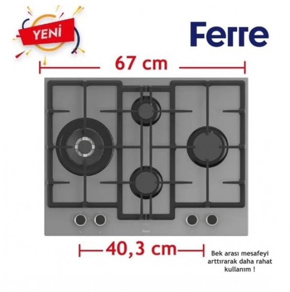 Ferre Vena Gri Ankastre Set ED078 + QXE62CPR + D079-SA