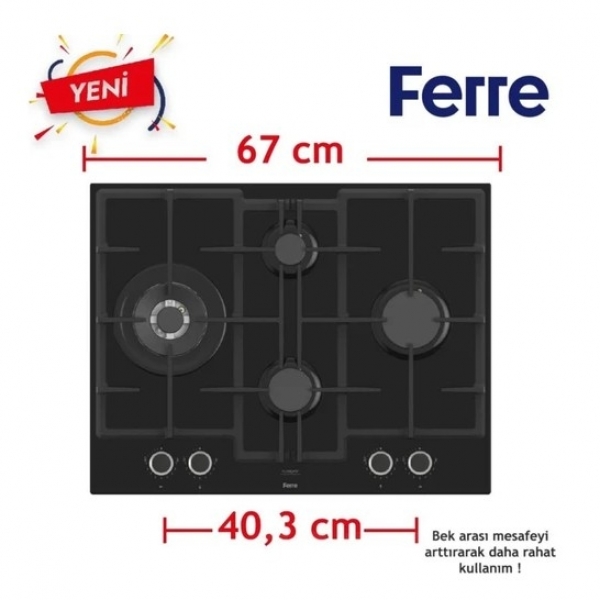 Ferre Leap Siyah Ankastre Set ED075 + XE63CS + D086