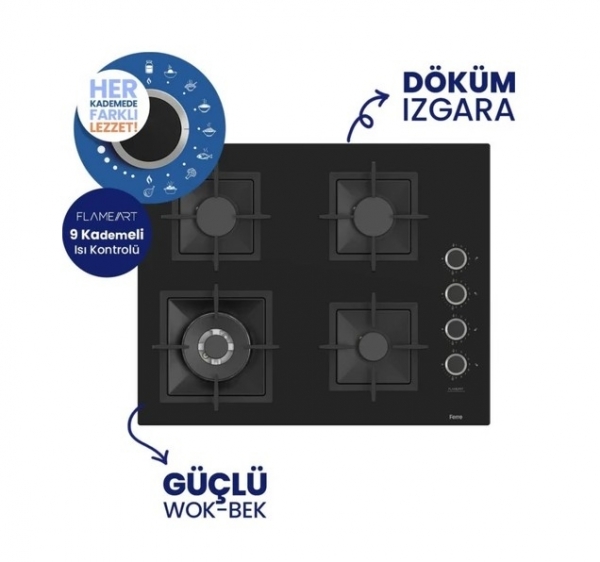 Ferre Reel Siyah Ankastre Set SC405-WFA + QBL62CS + D080-SA