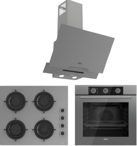 Ferre Voli Gri Ankastre Set CS208-FA + QXE62CPR + D065-SA