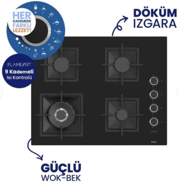 Ferre Yeson Siyah Ankastre Set SC405-WFA + QEP63CS + D077-SA