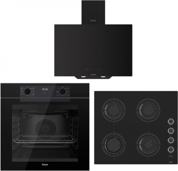 Ferre Artline Siyah Ankastre Set CS205-FA + QEP63CS + D077-SA