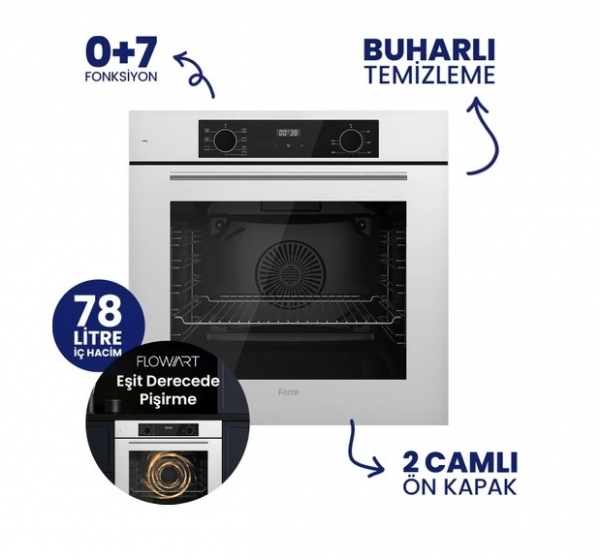 Ferre Beyaz Ankastre Set BL-136 + QBL63CB + D064-SA
