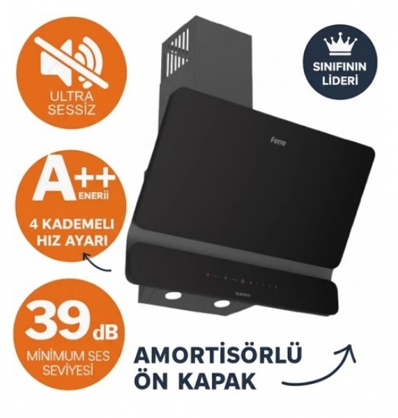 Ferre Lero Siyah Ankastre Set SS205 + QXE62CS + D080-SA