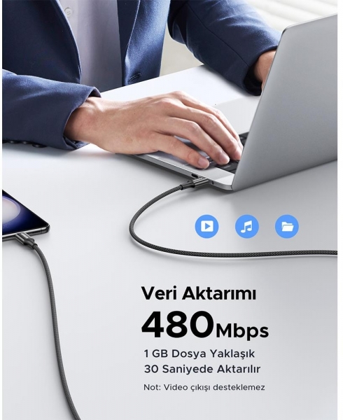Ugreen 35254 60W Şarj Kablosu