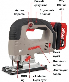 Crown CT25003HX Solo Dekupaj Testere