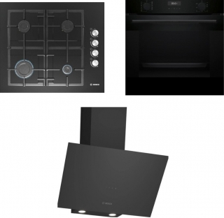 Bosch Siyah Ankastre Set POP6C6O92O + HUA717BA0T + DWK65AD30R