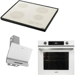 AFM Tech ve Ferre Beyaz Ankastre Set FC-076 + FM 7701 + D081-SA