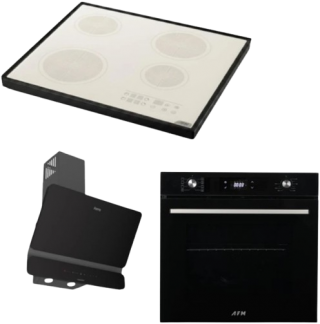 AFM Tech Ve Ferre Siyah Ankastre Set FC-076 + FM 7700 + D080-SA