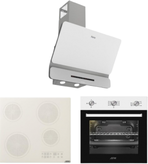 AFM Tech ve Ferre Beyaz Ankastre Set V6-05 + FM7301 + D081-SA