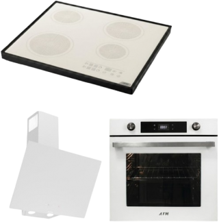 AFM Tech ve Ferre Beyaz Ankastre Set FC-076 + FM7701 + D078-SA