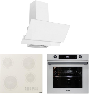 AFM Tech Rıano Beyaz Ankastre Set V6-05 + FM7701 + FM3301
