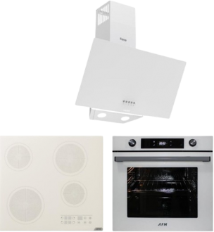 AFM Tech ve Ferre Sierra Beyaz Ankastre Set V6-05 + FM7701 + D087-SA