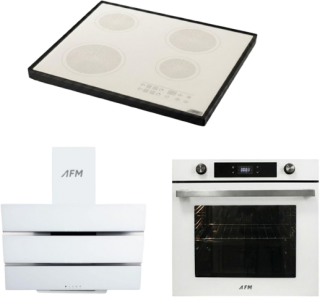 AFM Tech Lovente Beyaz Ankastre Set FC-076 + FM7701 + FM3251